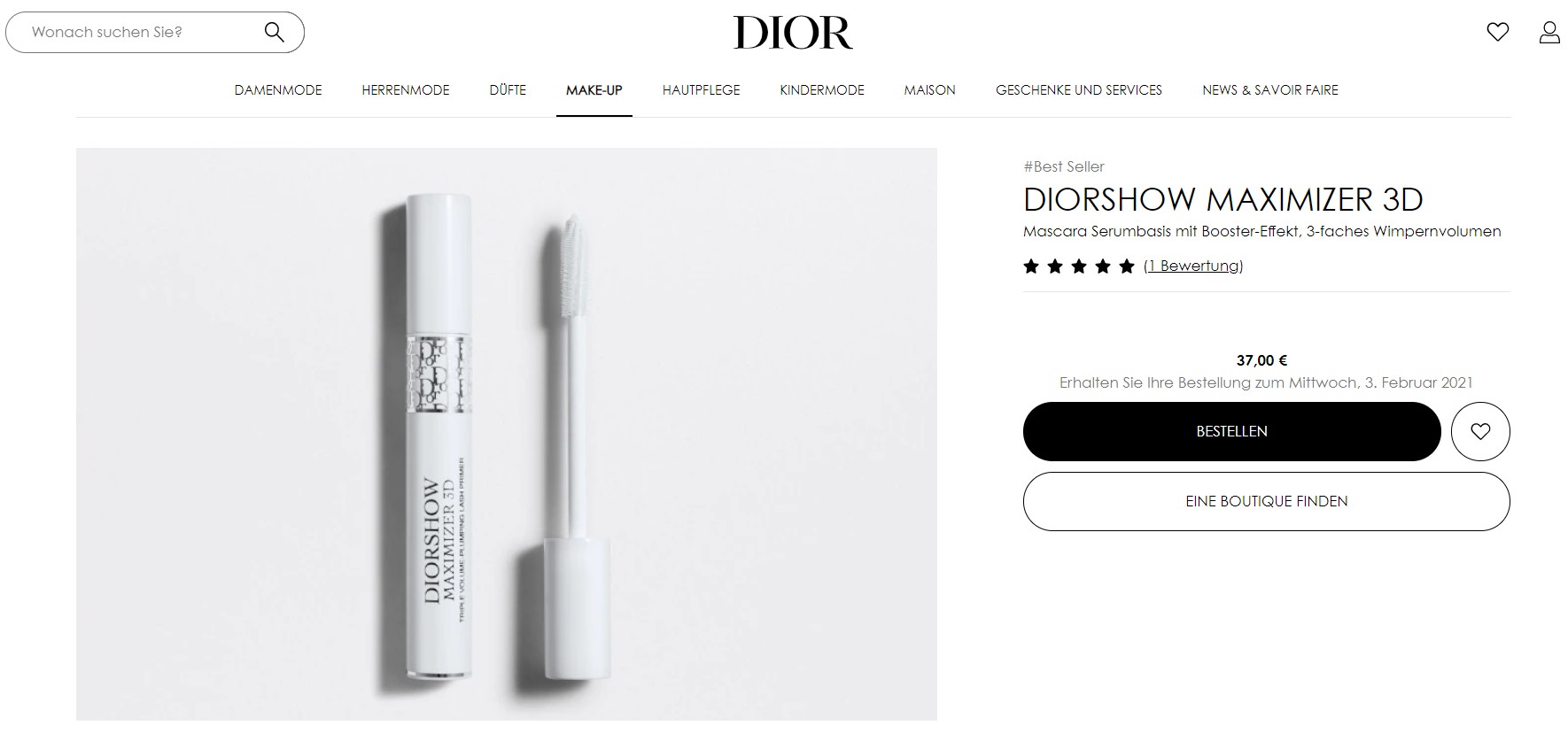 Screenshot: Original DIORSHOW MAXIMIZER 3D Mascara