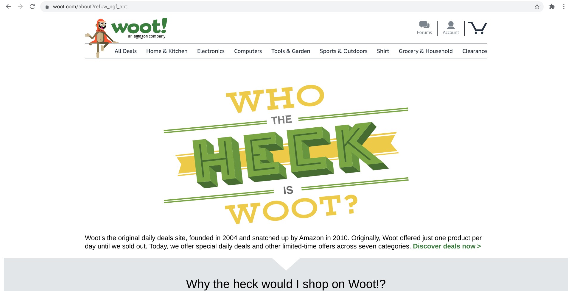 Screenshot of woot.com