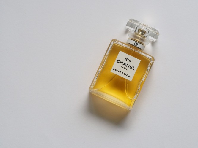 A bottle of Chanel No 5 perfume