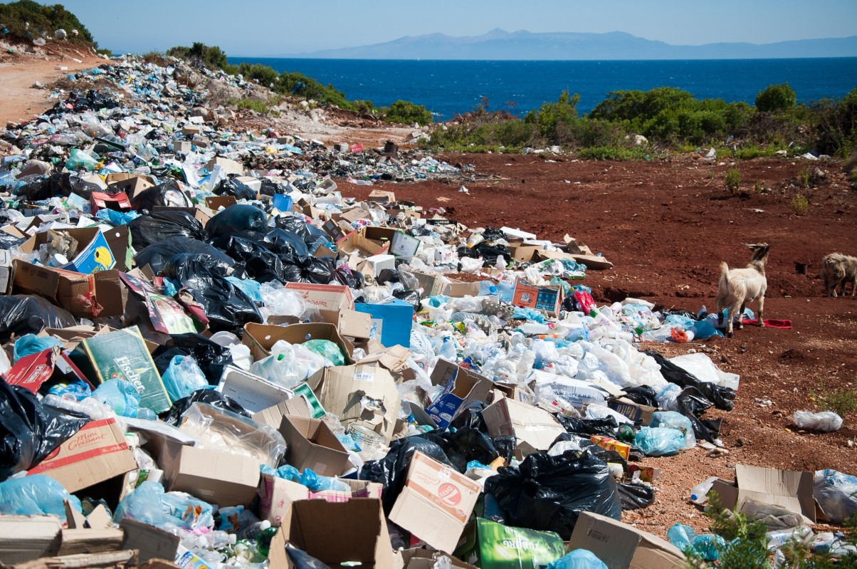 Image of a waste field by the seaside