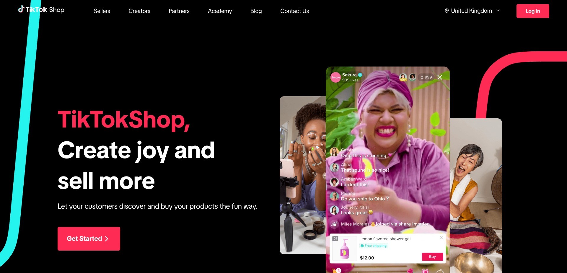 Screenshot of shop.tiktok.com’s homepage